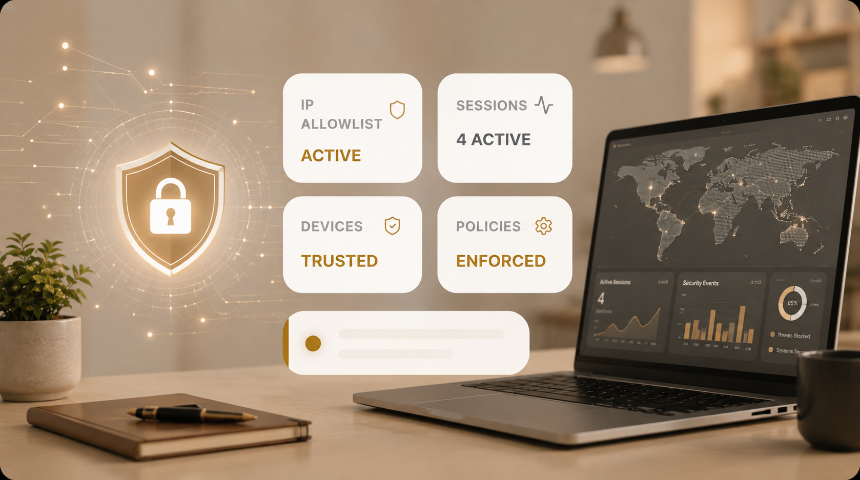 Enterprise security controls and connected-system monitoring